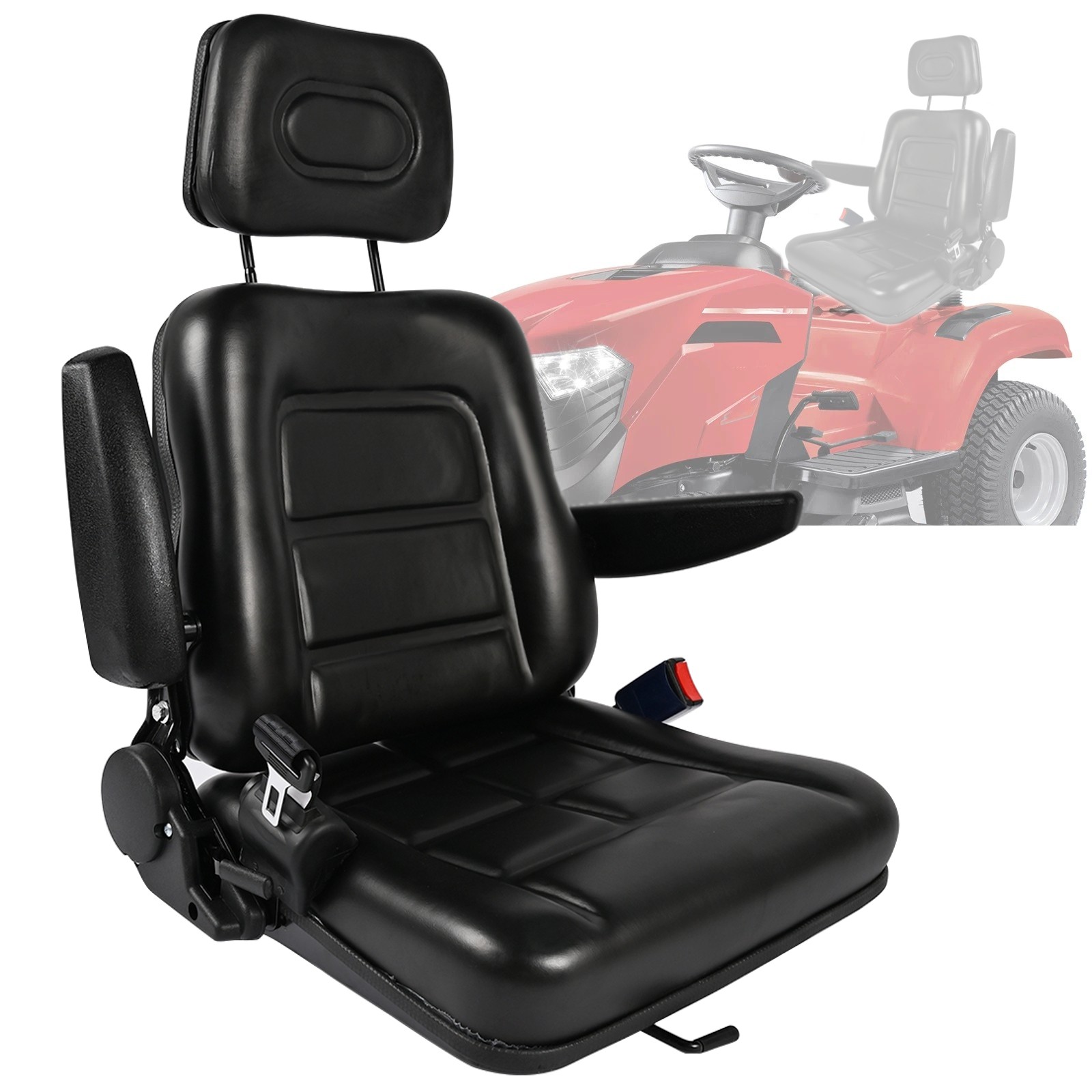 Waterproof Suspension Seat For Tractors Excavators Plant Machinery Mower — image 5