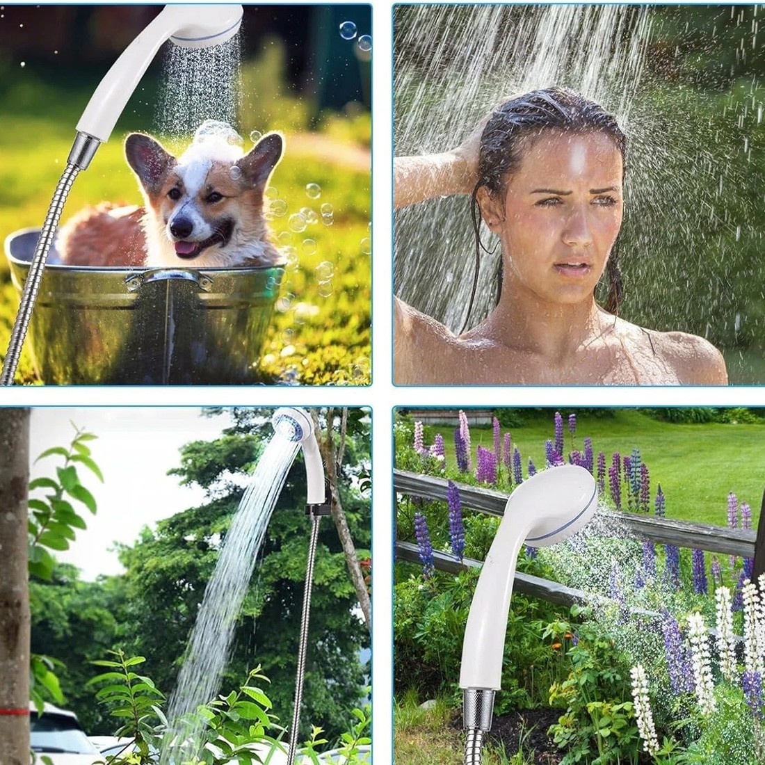 Portable Camping Shower USB Rechargeable Electric Shower For Garden Outdoor