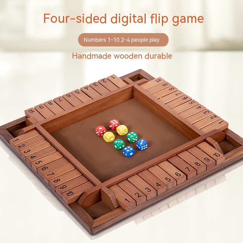 Title 3, Wooden Four-sided Flip Board Game