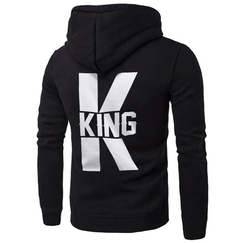 Title 3, Couple king/queen letter print hooded sweater