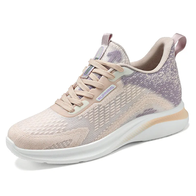 Running Shoes Breathable Soft Bottom Trend Couple Sneakers - Pink