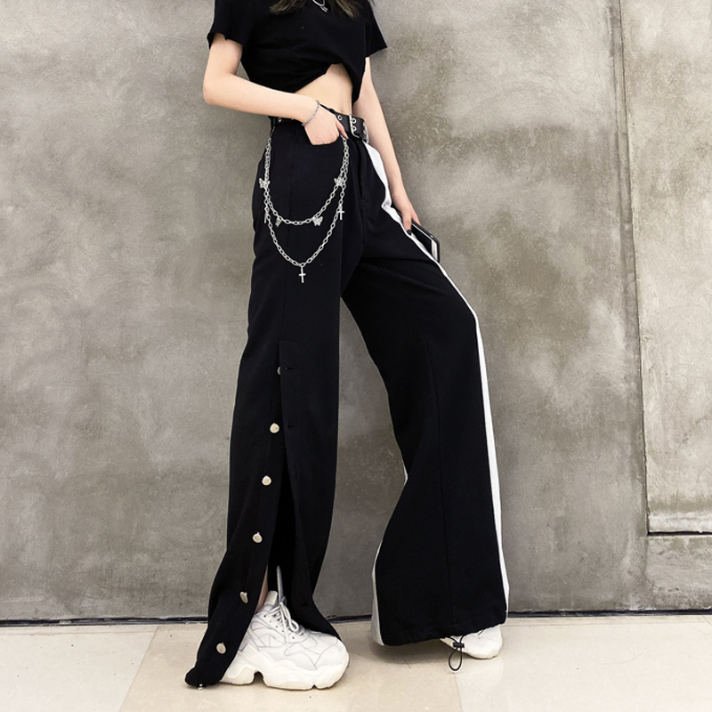 Drape Mopping Splicing Casual Pants Thin Suit Trousers