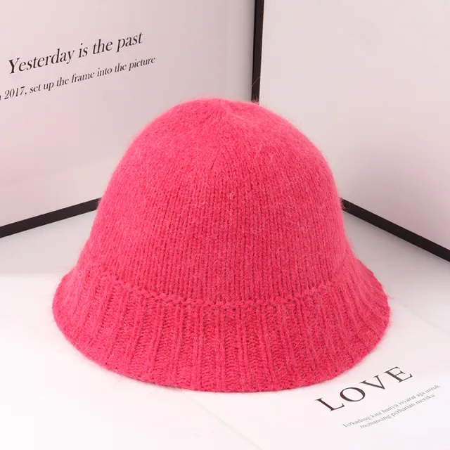 Top Basin Knitted Warm Plush Hat Red - Shop at LoveMi