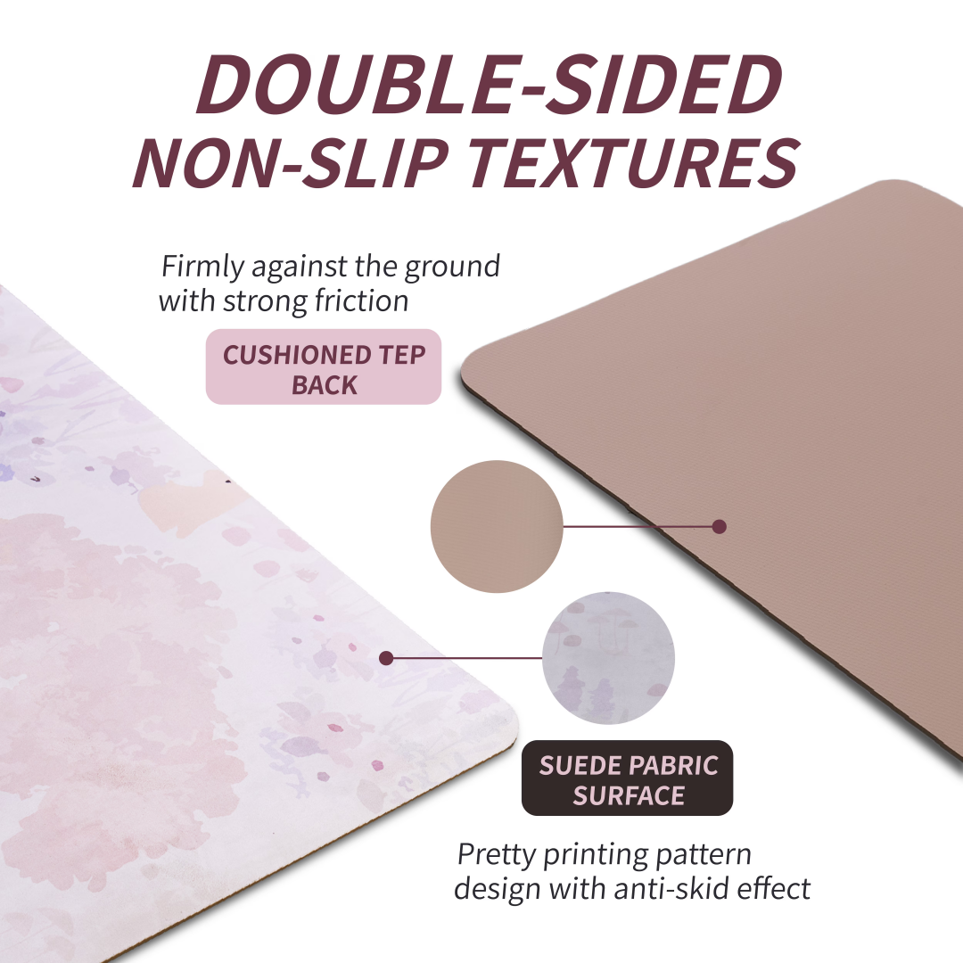 Yoga Mat, Exercise Yoga Mat Print With Non-Slip Design, Professional TPE Exericise Mat, 72 X 24 Multi-Purpose Workout Mat For Women, Pilates Fitness And Floor Exercises