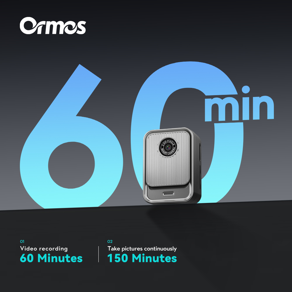 Ormos S131 Ultra-Light Mini Camera, 0.96 Inch Screen, Wearable Travel Camera & Photo Ornament, 16g Portable Hanging Camera With Type-C Charging