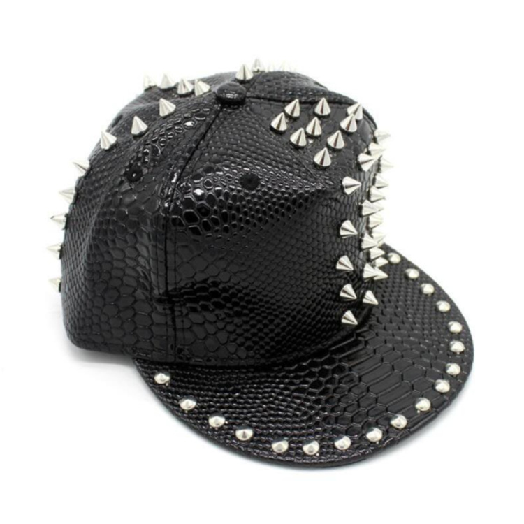 Solid Color Light Board Flat Brim Leather Hat