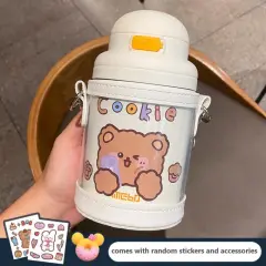 Cute Mug Ladies High-value Water Bottle Outdoor - White - View 1