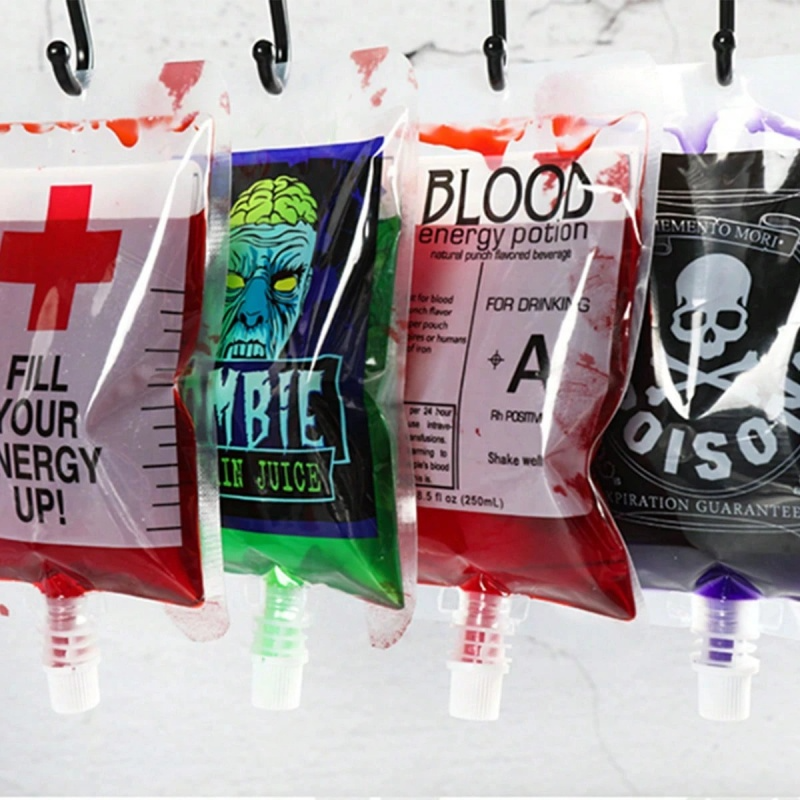 21 Pack Halloween Blood Drink Bags For Themed Parties_voghion.com
