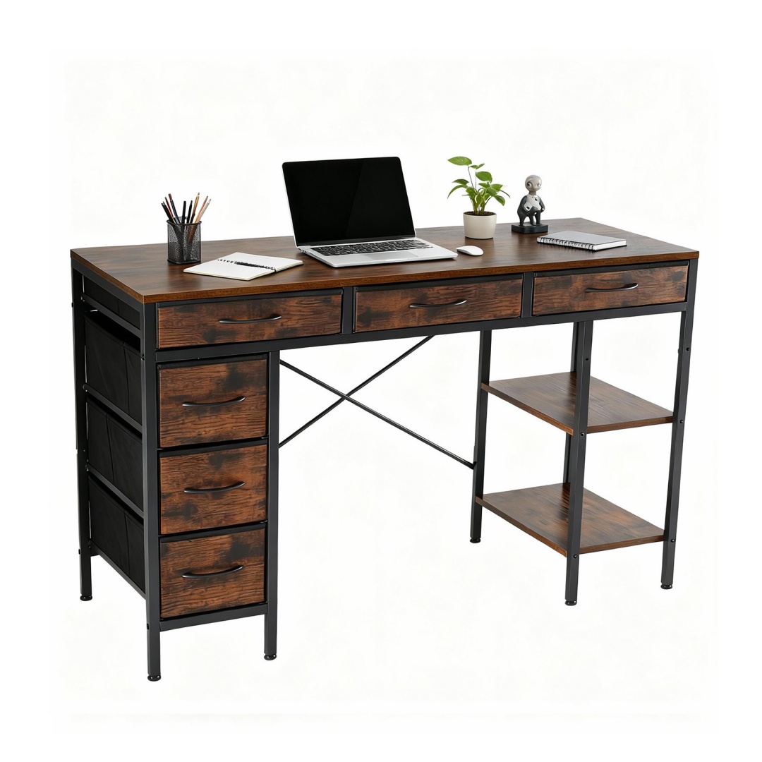 55-inch Computer Desk With 6 Drawers image 9