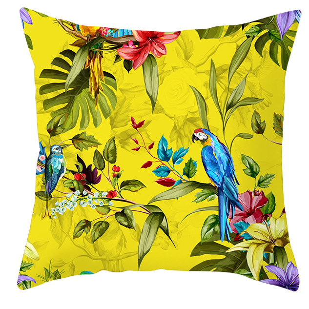 Title 23, Housse de coussin perroquet oiseau plantes trop...