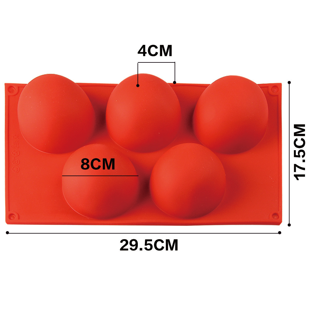 DIY Silicone Cake Mold With Hole Large Semi-circle Dome