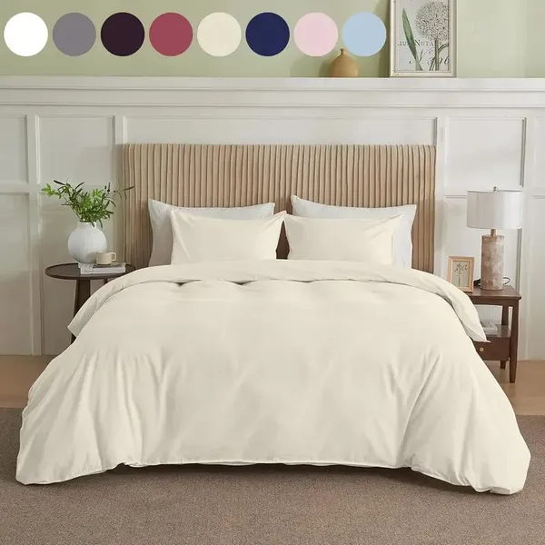 Serta Simply Clean Solid Duvet Cover King
