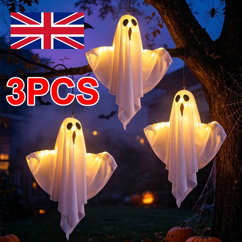 Halloween Glowing Ghost Light Outdoor Decor Garden Prop