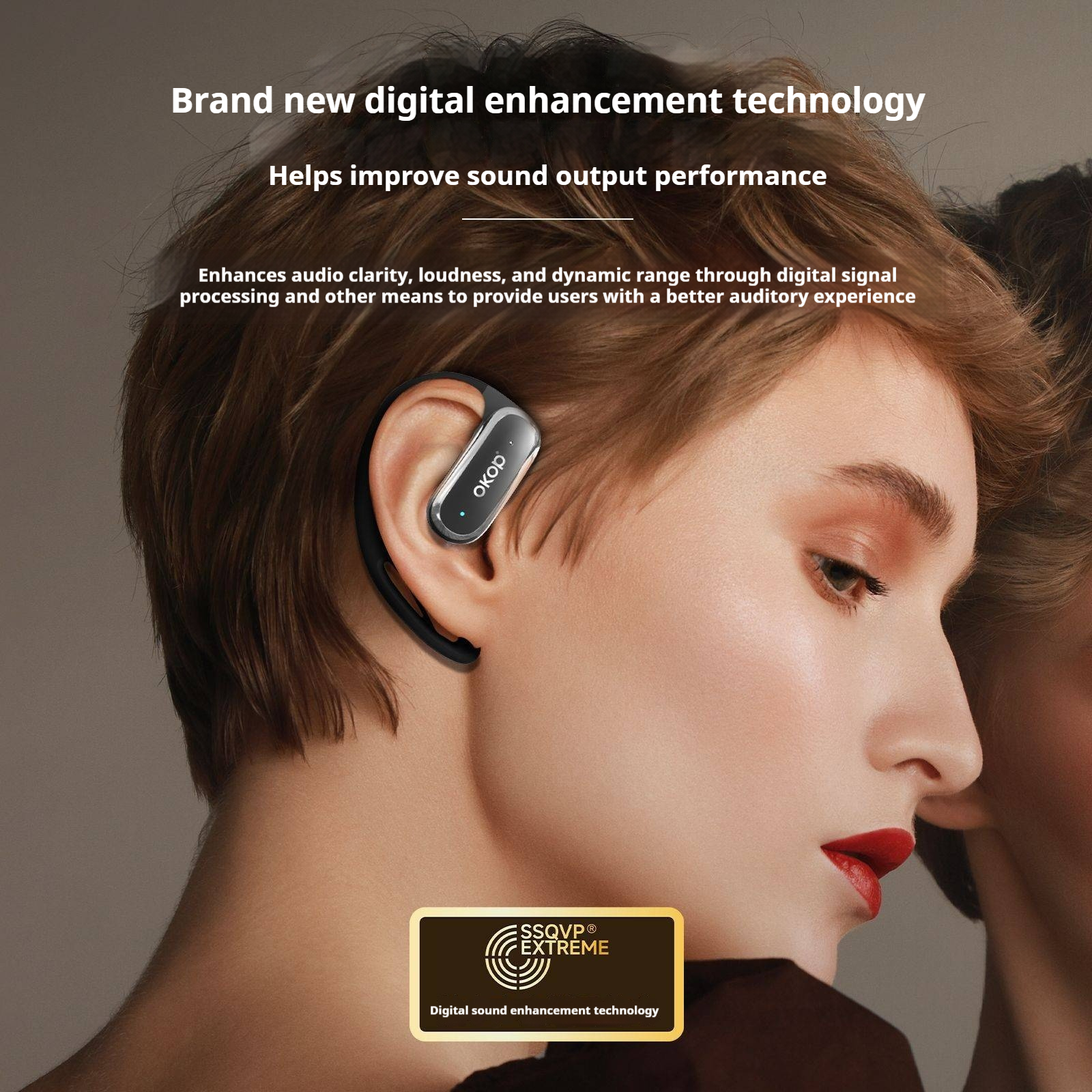 KP-213 Open-Ear Bluetooth Headphones OWS Smart Noise Cancellation Multi-Point Connection 1-to-2 Low Latency High Audio Quality Hot-Selling Gaming Headset In Stock 2