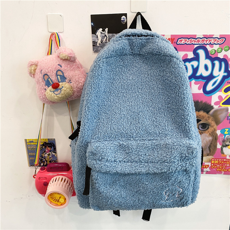 Title 4, Large-capacity Backpack Western Style Plush Tra...