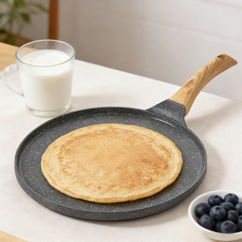 Nonstick Crepe Pan Flat Skillet Tawa Griddle Turner Roti Dosa Pancake Frypan Hot - thumbnail