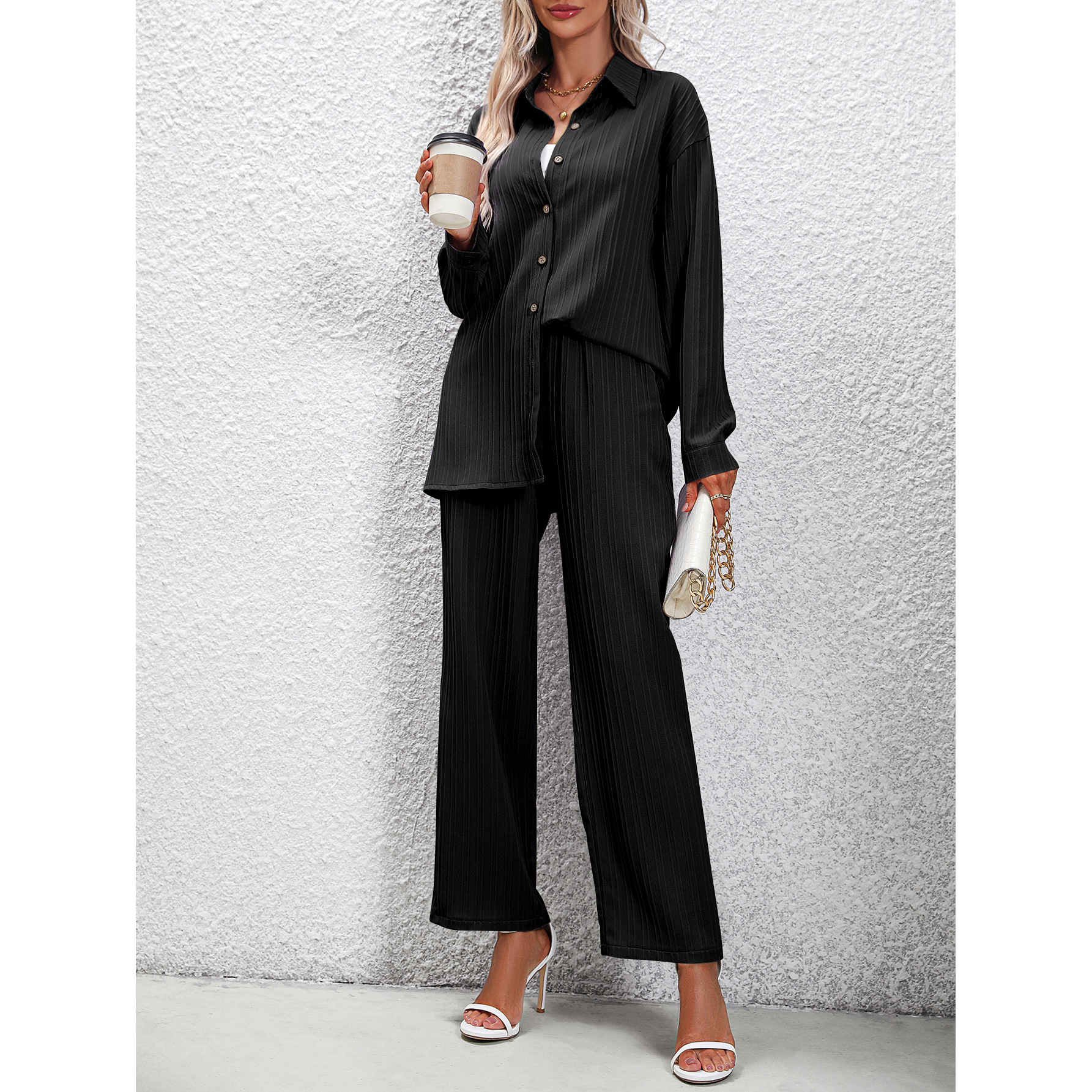 Title 6, Womens fashion loose shirt high waist pants tw...