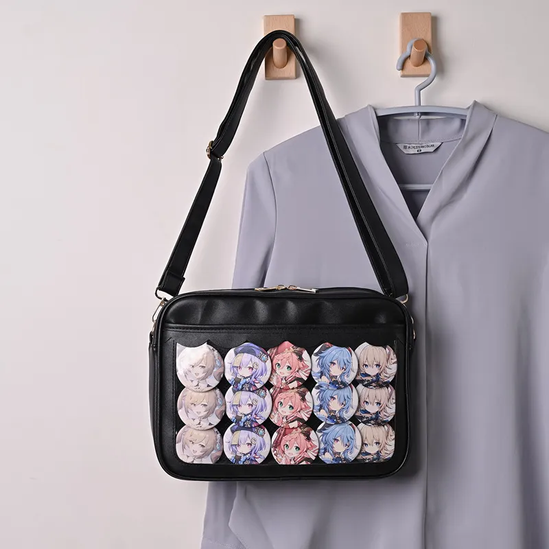 Japanese Girl Jk Handbag Cute Student Bump Colour One Shoulder - Black