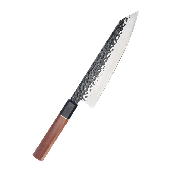 Forged Hammer Pattern Octagonal Handle Multi purpose Knife For Cooking K08019 - Shop at LoveMi