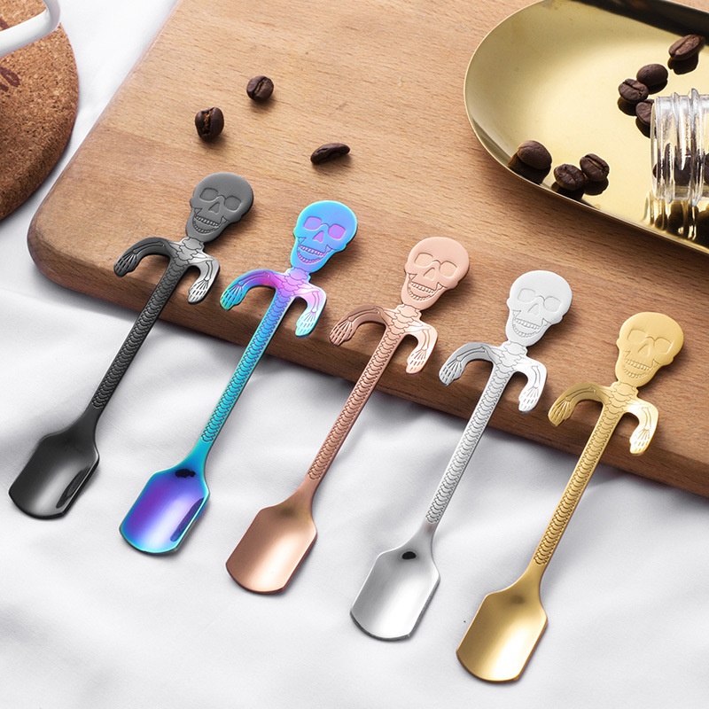 304 Stainless Steel Skull Spoon - Image 4