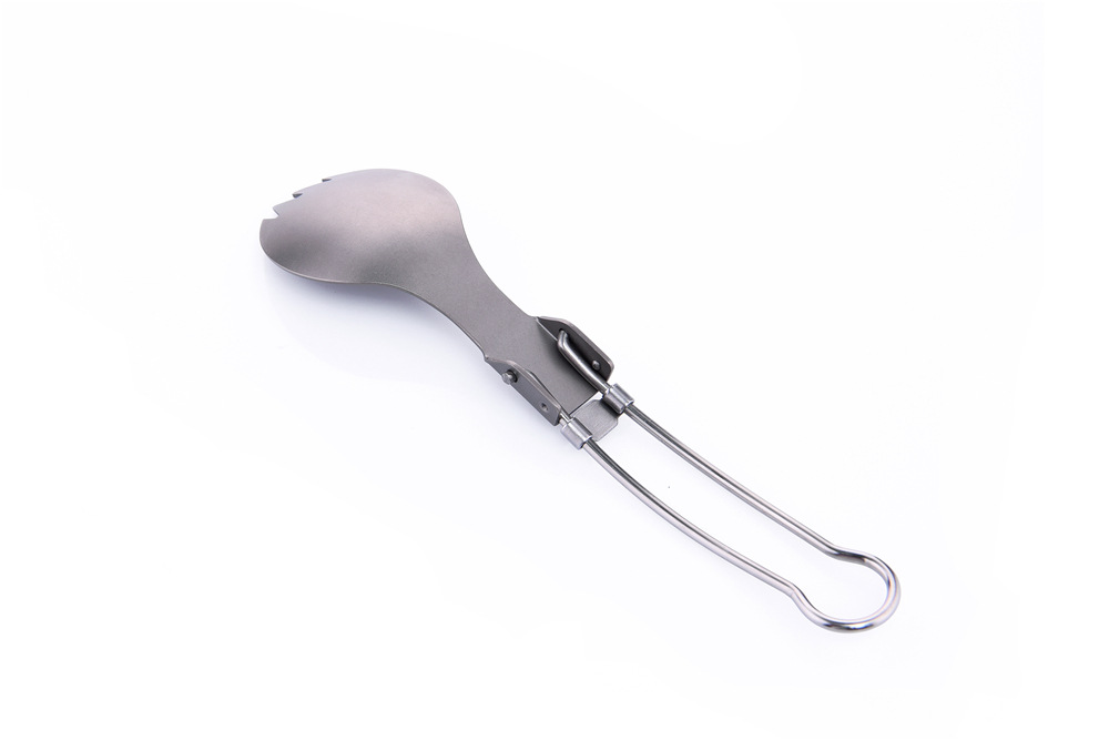 Title 3, Pure Titanium Foldable Fork And Spoon Two In On...