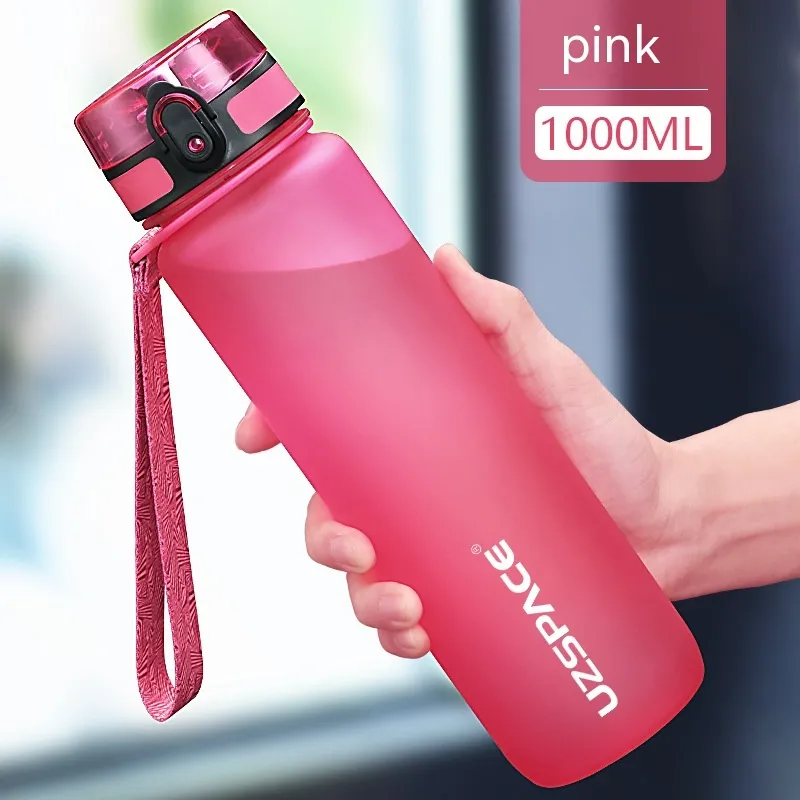 Large Capacity High Temperature Resistant Portable Fitness Plastic Cup Sports Kettle - Rose Red