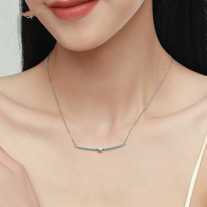 Sterling Silver Necklace Set European And American Bracelet Fashion