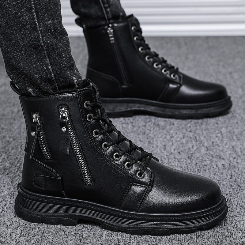 Title 4, Botas de cuero de invierno para hombre, nuevas ...