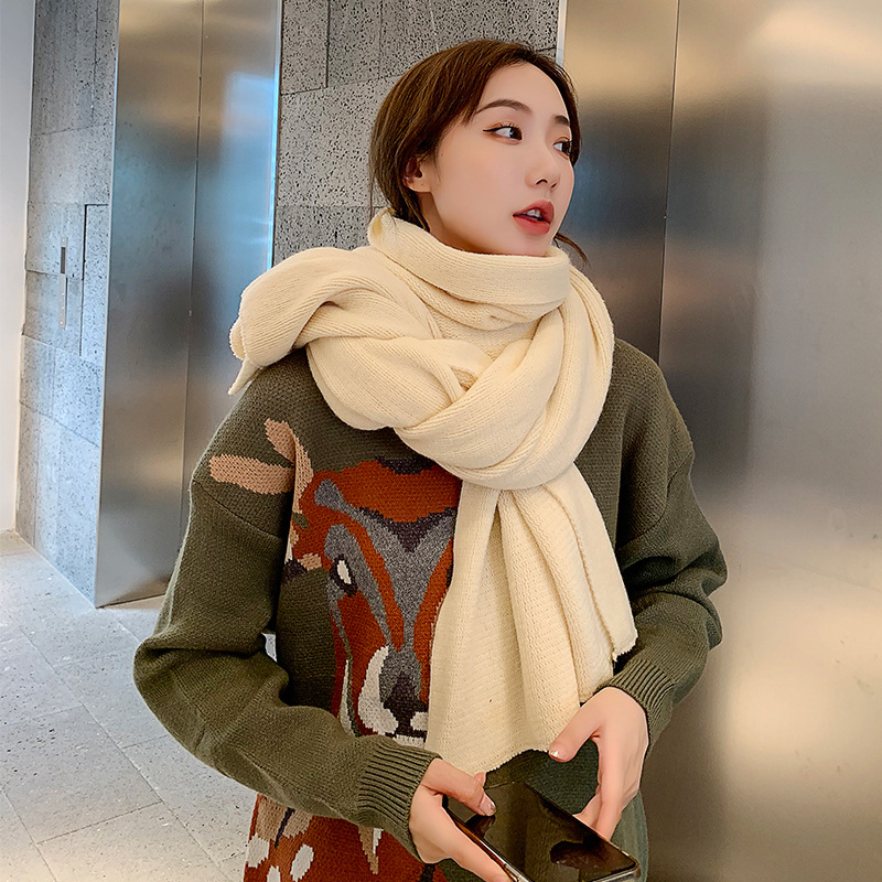 Ladies Scarf Warm Winter Solid Color  Cashmere