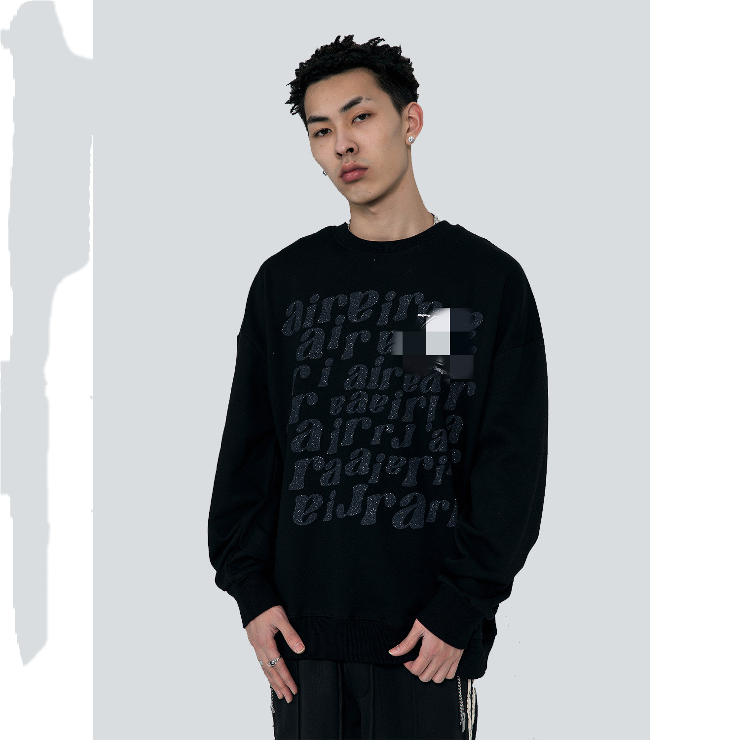 Men's Round Neck Long Sleeve Street Hip-hop Couple Loose Top