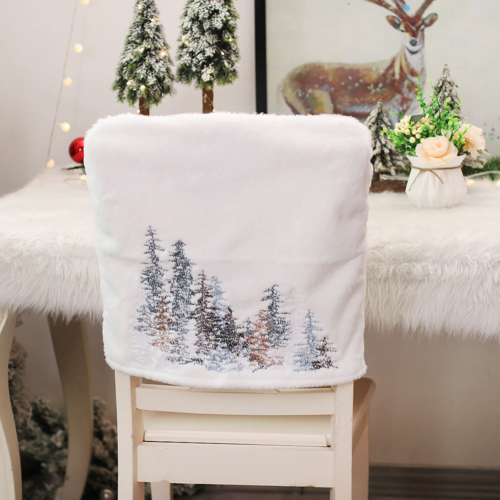 A Christmas tree chair cover