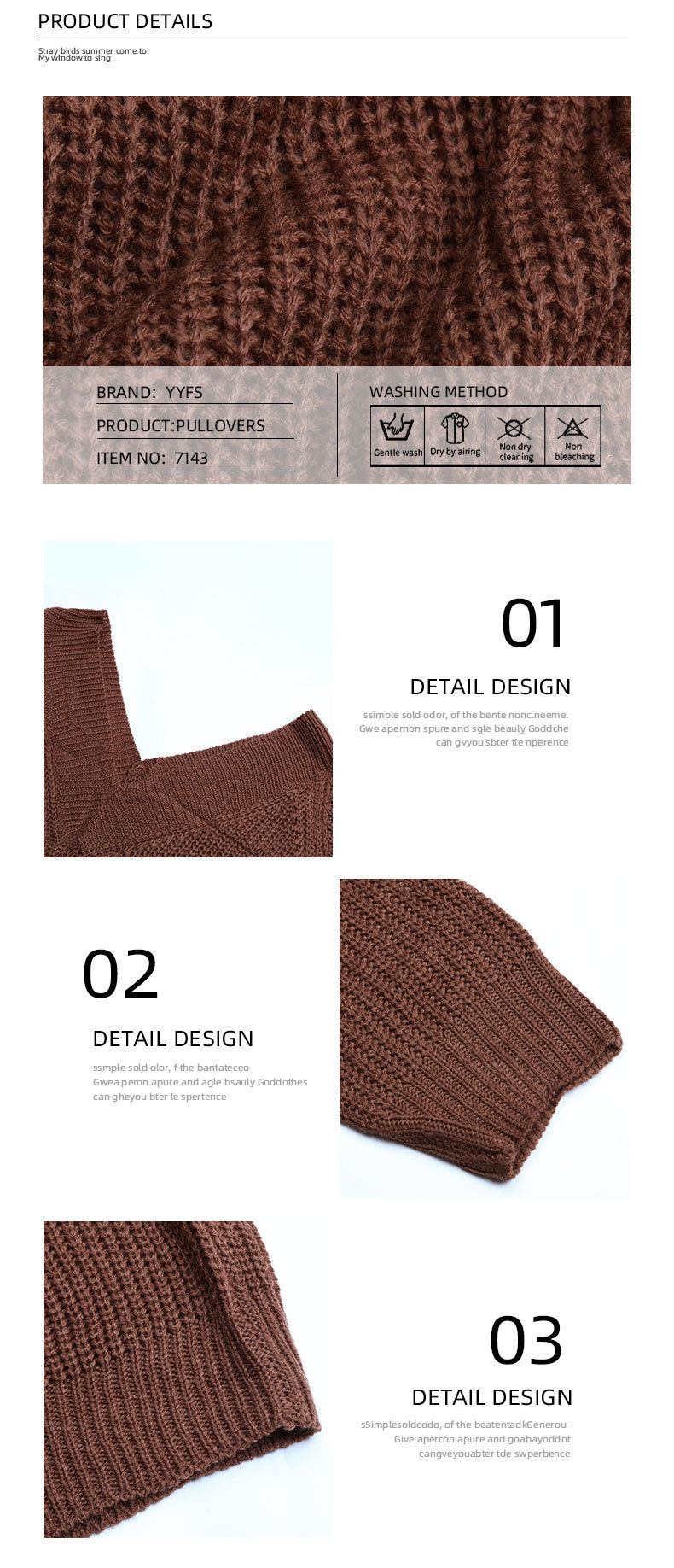 European And American Fashion Women's Long Sleeve Solid Color V-neck Sweater