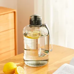 1.5L Super Large Capacity Sports Water Bottle With High Temperature Resistance - Black - View 1