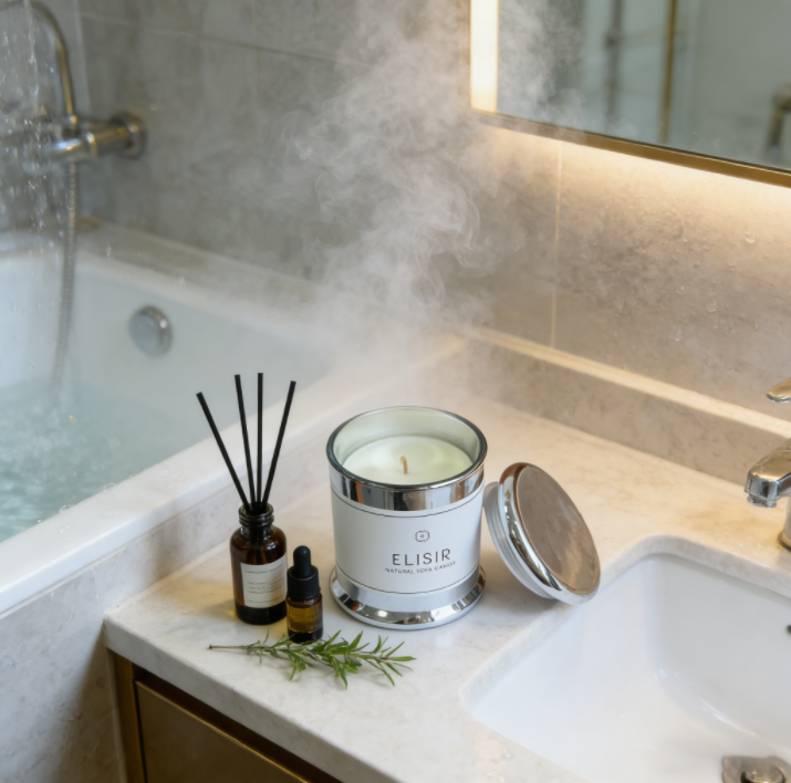 ELISIR Premium Soy Wax Candle 255g, Natural Soya Aromatherapy Candle For Home Relaxation And Home Refreshment