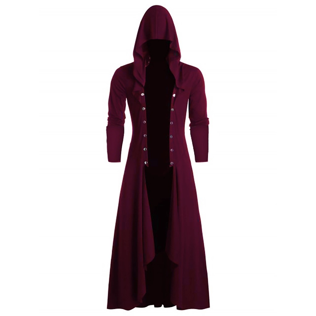 Windbreaker Men's Retro Long Coat Men's Steampunk Gothic Style