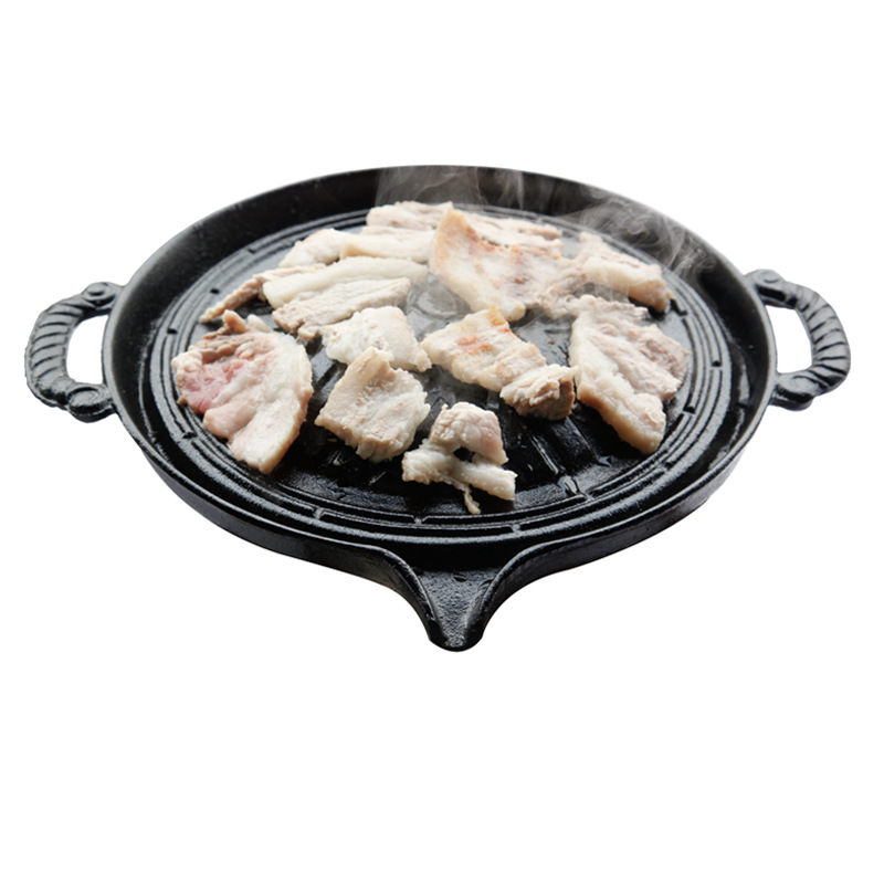 Enamel Flat Bottom Boiled Meat Barbecue Pot For Electric Ceramic Stove