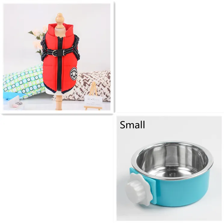 Waterproof Dog Clothes Winter Dog Coat With Harness Warm Pet Clothing Big Dog Jacket Chihuahua Labrador Coat Costume - Red