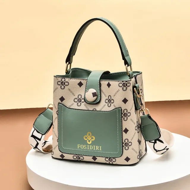 Printed Cross Handbag Korean Fashion Single Shoulder Bag For Girls Green - Shop at LoveMi