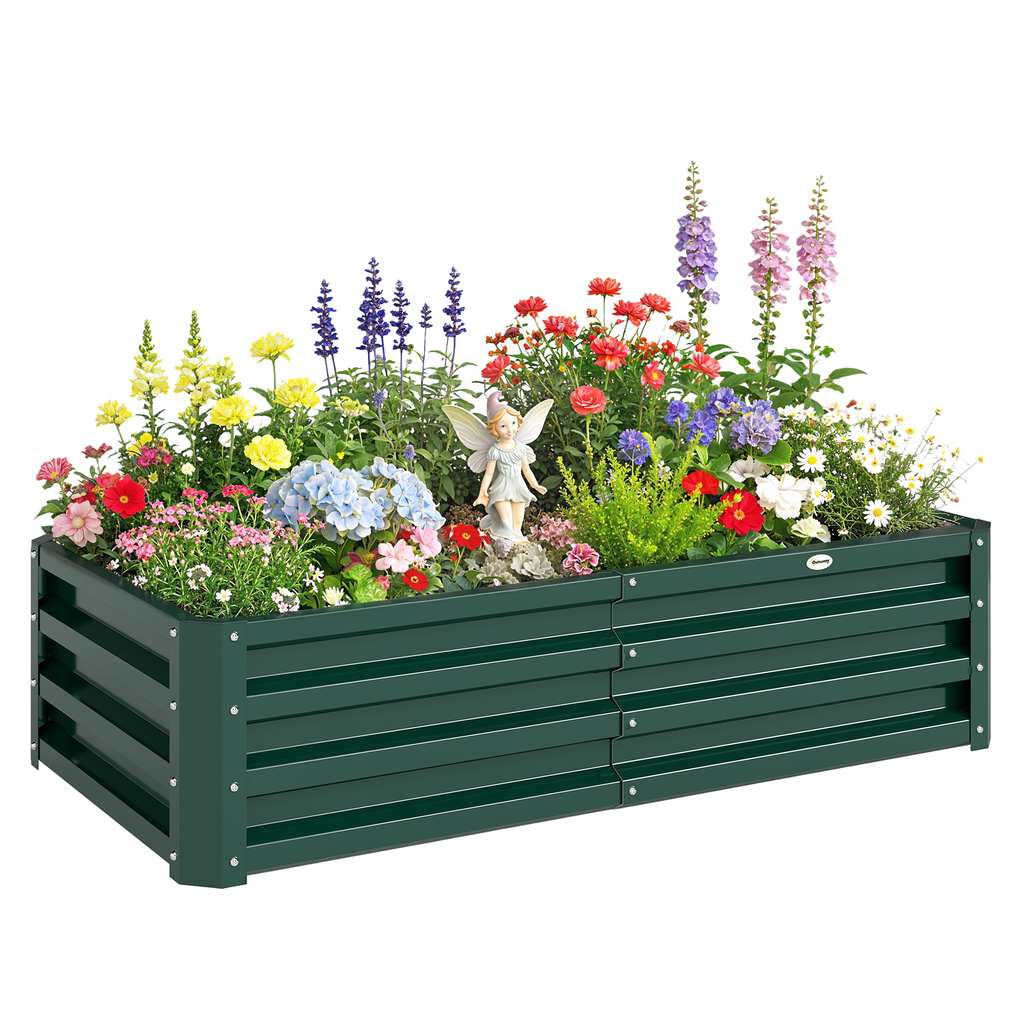 Garden Elevated Flower Beds, Galvanized Outdoor Planting Boxes, Suitable — image 7