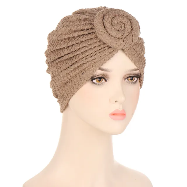 Snail Crumpled Turban Hat Multicolor Fashion Khaki - Shop at LoveMi