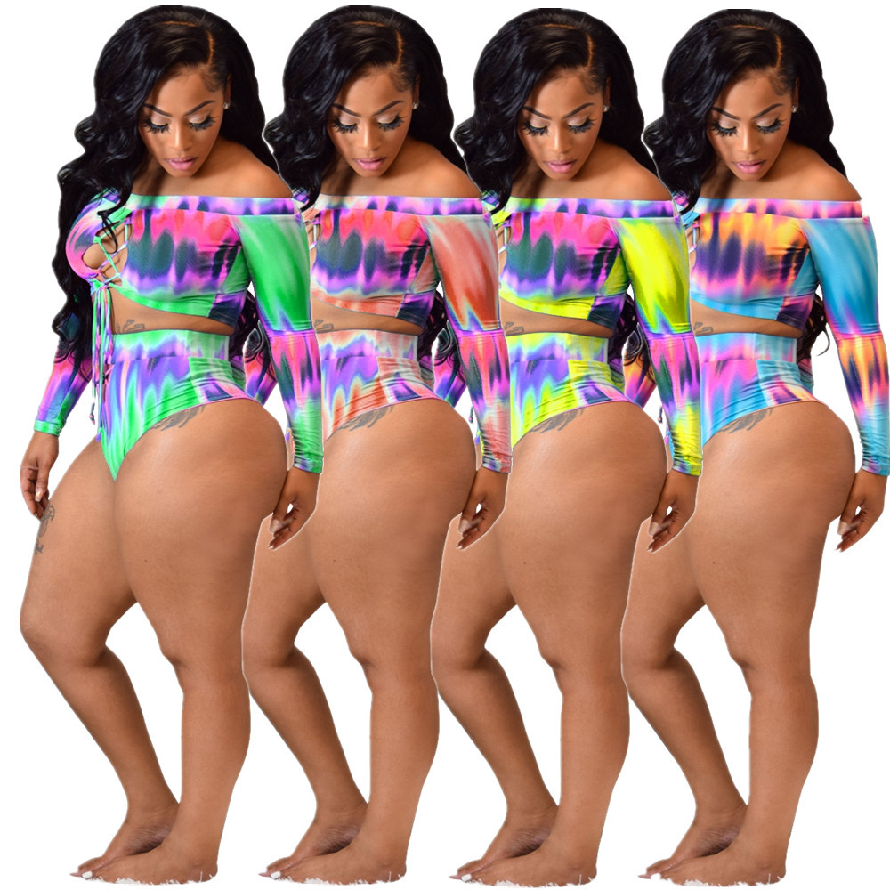 Gradient Lace-up Bikini Swimsuit Split European And American - Image 3
