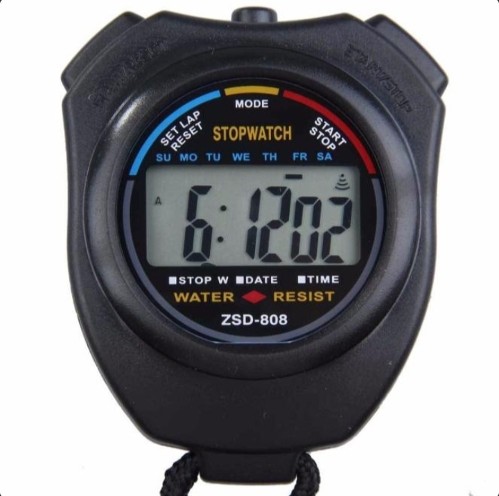 2PCS SET Digital Stopwatch Sports Counter Chronograph Date Timer Odometer Watch