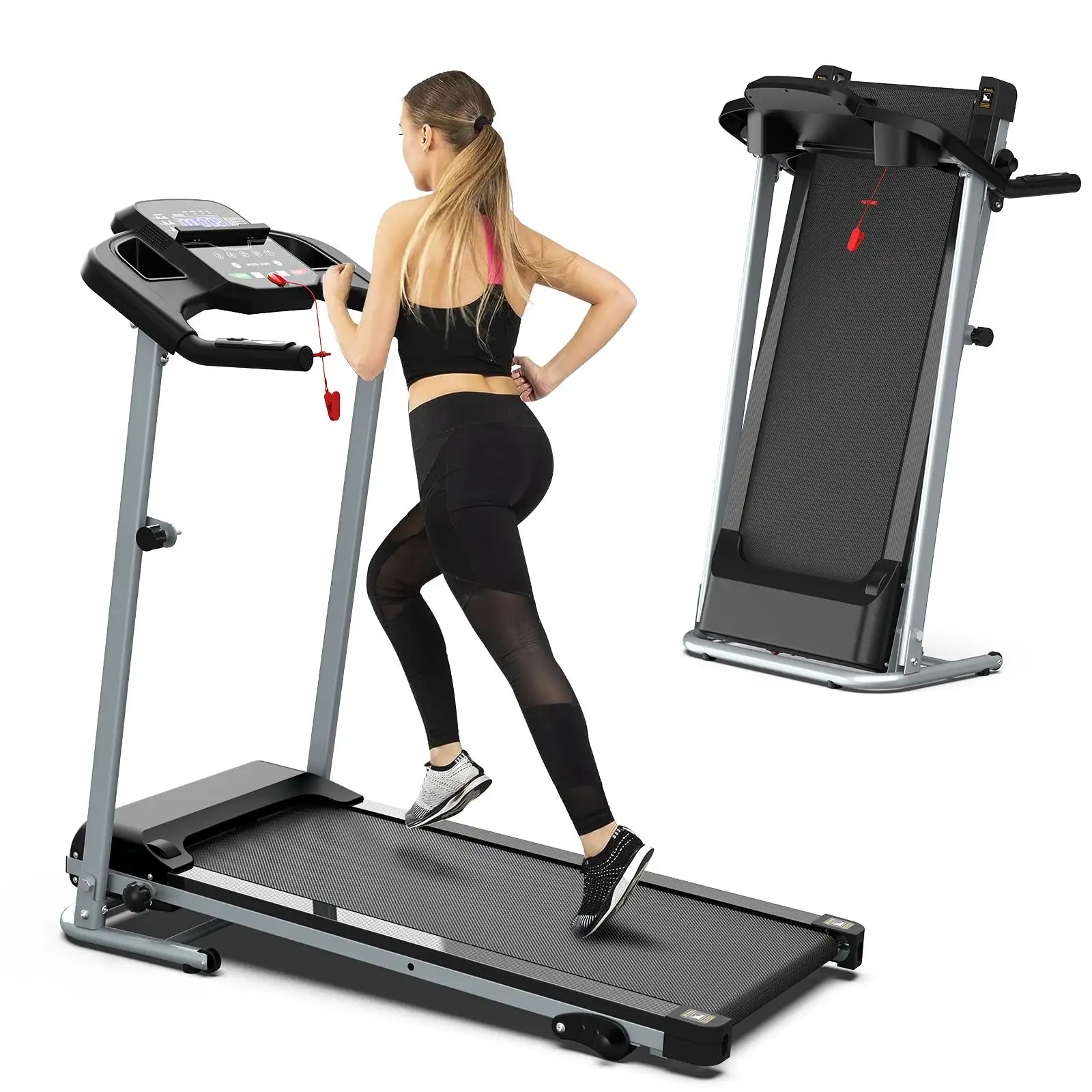 Foldable Treadmill For Home Use, Shock-absorbing, Non-slip