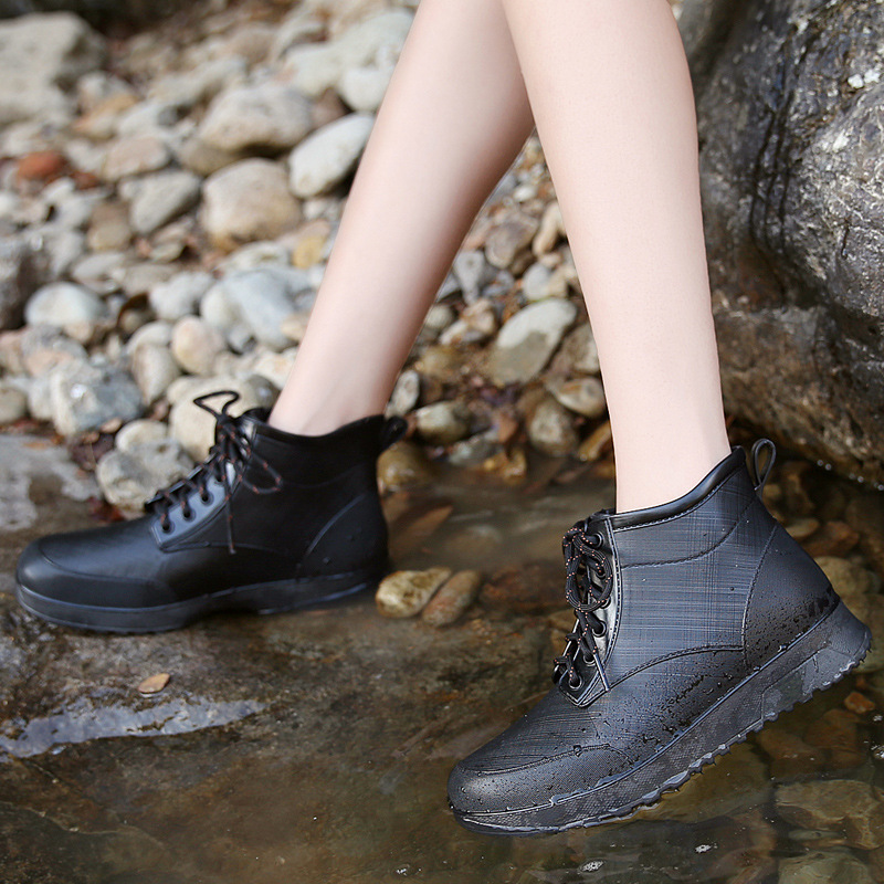 Casual Thick-soled Short Tube Non-slip Rain Boots Parent-child Street Soft Sole