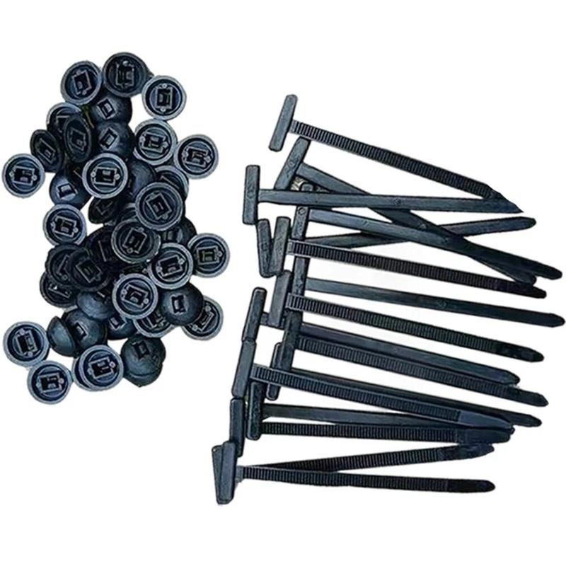 Nylon Universal Cable Tie Buckle, 300 PCS Pin And Button Zip Ties Self-Locking — image 9