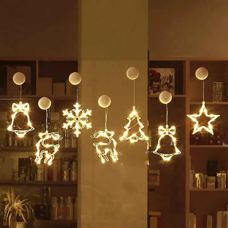 Star String Lights LED Christmas Curtain Lights Indoor Bedroom Home Party Decoration Snowman Christmas Tree Holiday Lights – image 3