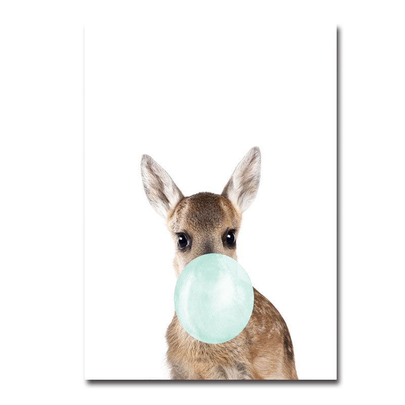 c548695e aa80 4541 9f2b e8bd57324b5e - Living Room Decorative Painting Horse Giraffe Balloon Children's Room Rimless
