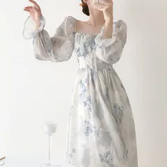Advanced Feel Of Fairy Flower Printed Dress - Decor - View 1
