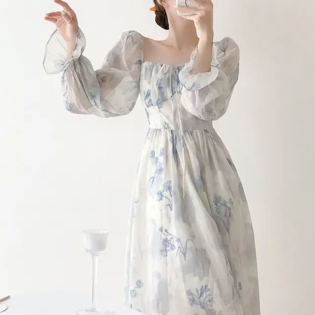 Advanced Feel Of Fairy Flower Printed Dress Decor - Shop at LoveMi
