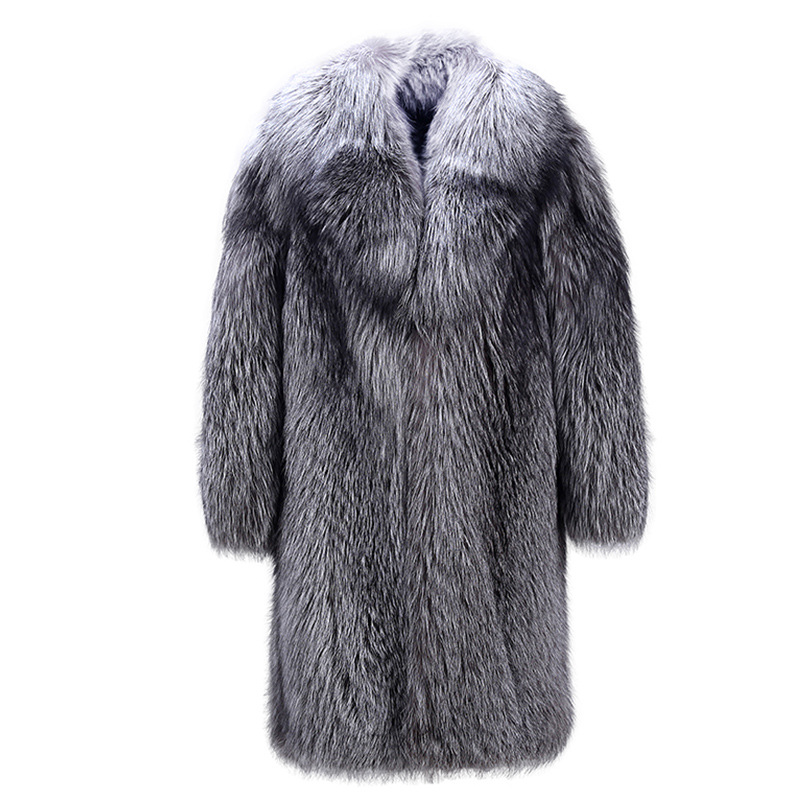Imitation Whole Mink Men's Mink Fur Plus Long Coat